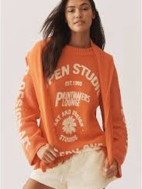 Anthropologie Pilcro graphic printed sweater